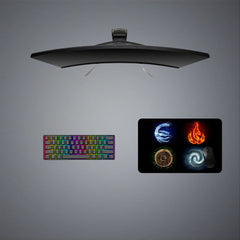 The Last Airbender Elements Design M-XXL Size Gaming Mouse Pad, Computer Desk Mat