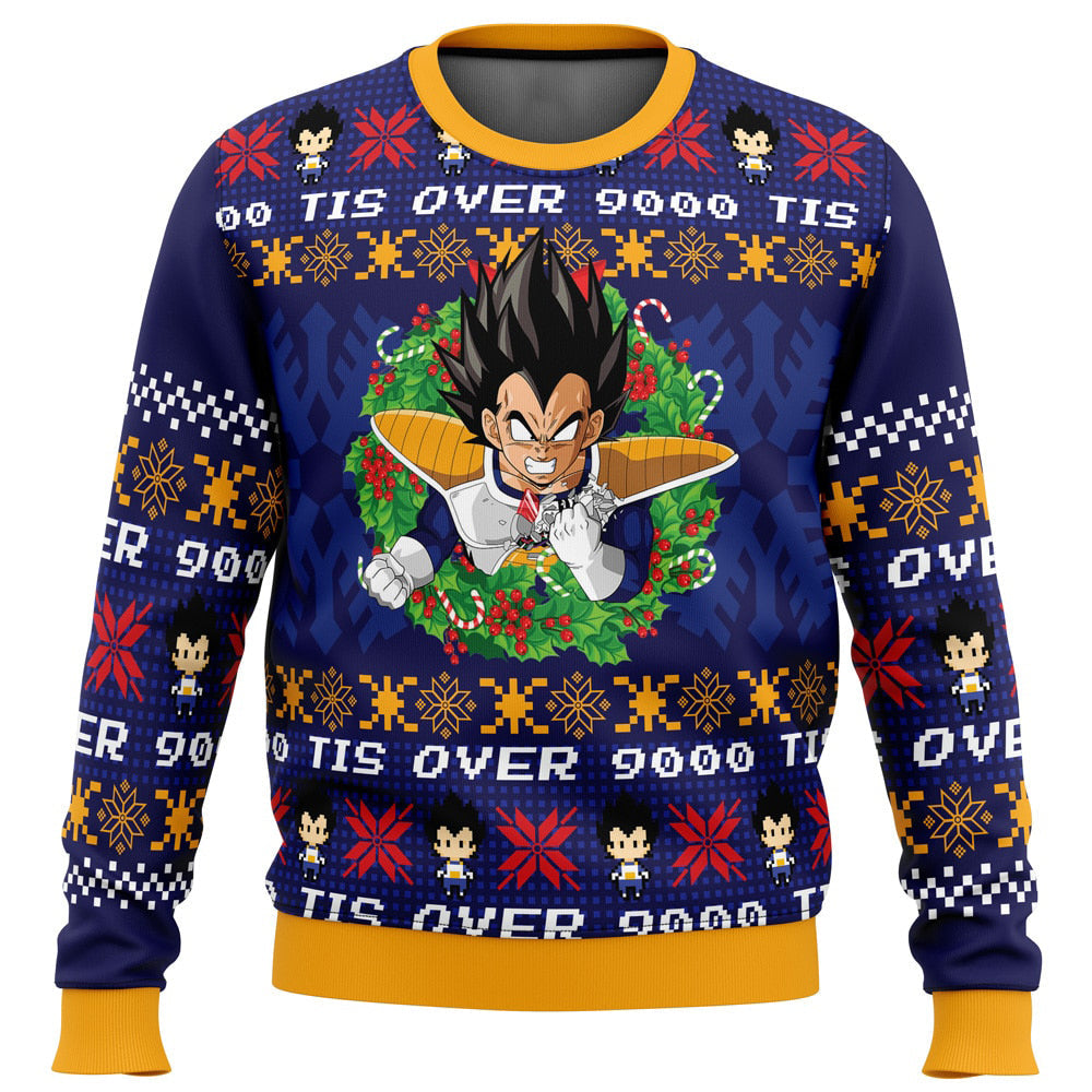 It's Over 9000 Dragon Ball Z Ugly Christmas Sweater