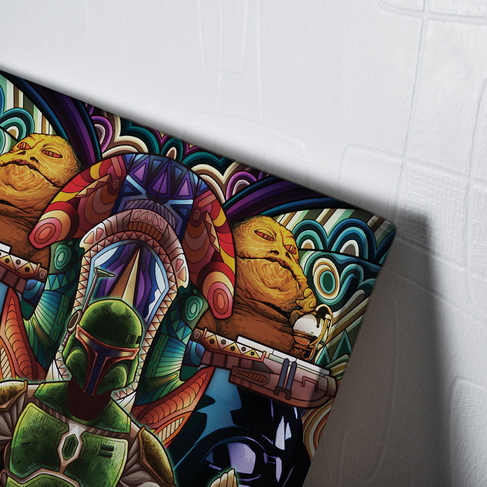 Trippy Boba Fett Star Wars Vertical Canvas Print Wall Art - Nysekai