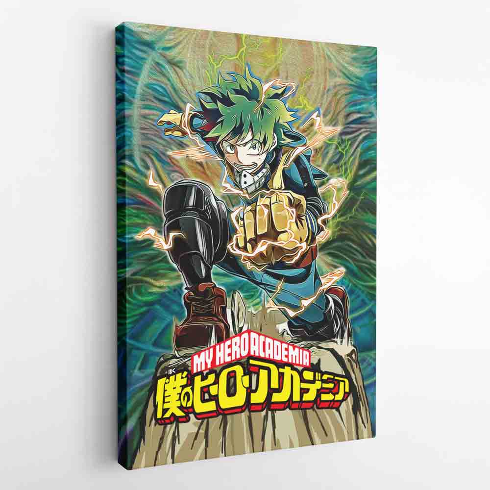 Trippy Deku My Hero Academia Canvas Print Wall Art - Nysekai