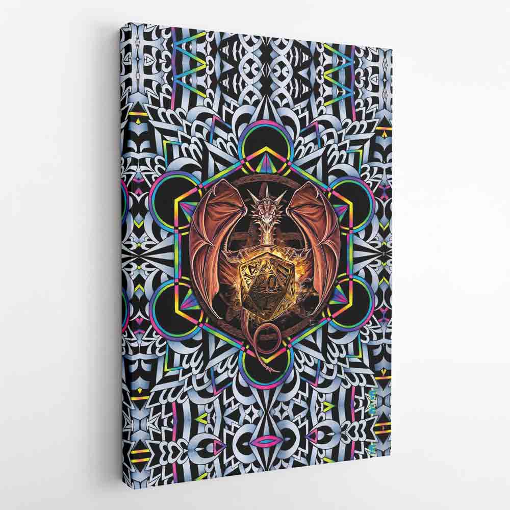 Trippy Dungeons & Dragons Vertical Canvas Print Wall Art - Nysekai