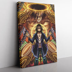 Trippy Eren Yeager Timeskip Attack on Titan Vertical Canvas Print Wall Art - Nysekai