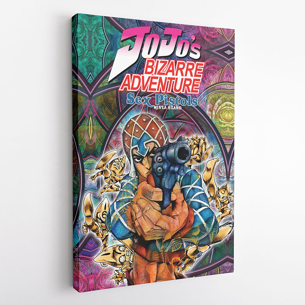 Trippy Guido Mista Six Bullets Jojo's Bizarre Adventure Canvas Print Wall Art - Nysekai