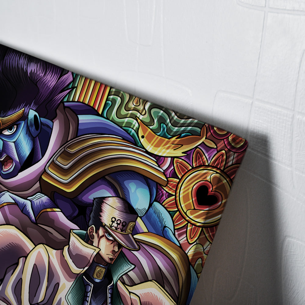 Trippy Jotaro Kujo JoJo's Bizarre Adventure Canvas Print Wall Art - Otakuri