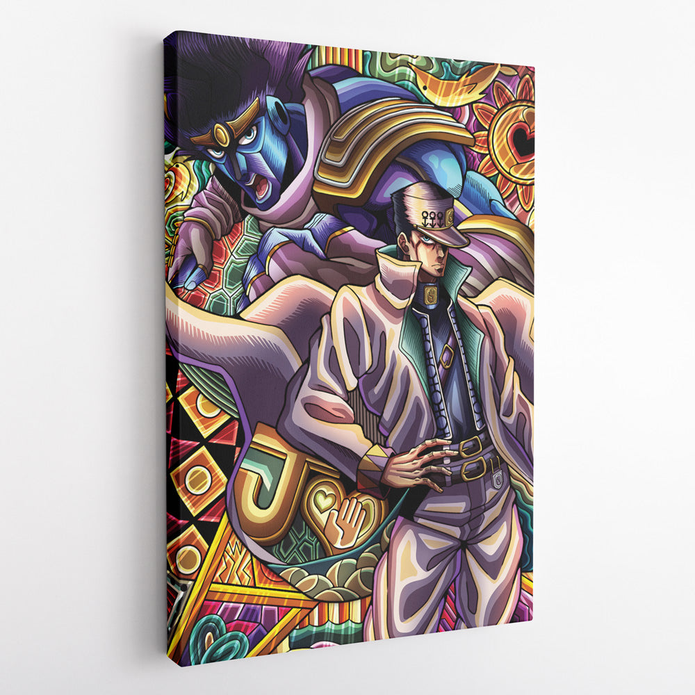 Trippy Jotaro Kujo JoJo's Bizarre Adventure Canvas Print Wall Art - Otakuri