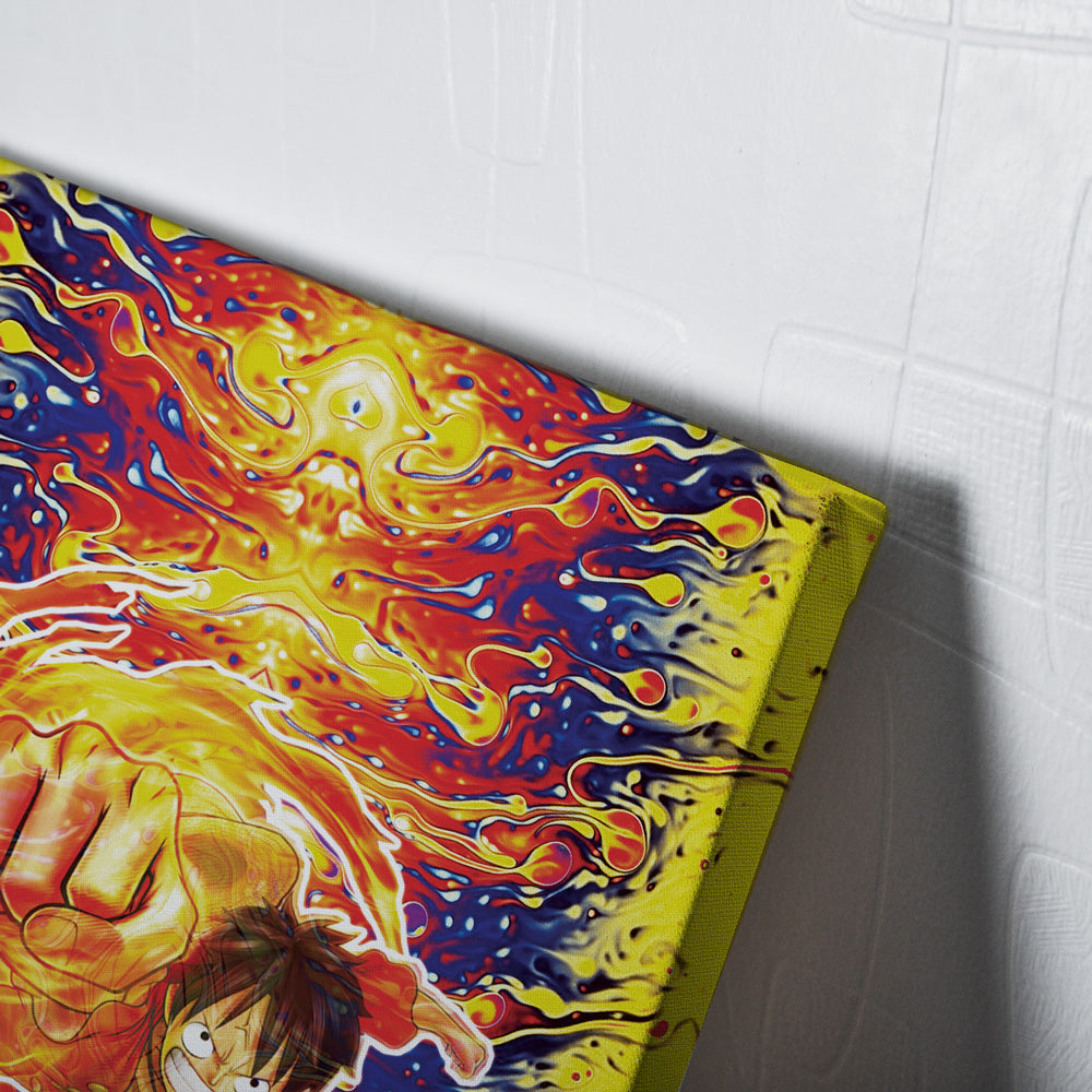 Trippy Luffy One Piece Canvas Print Wall Art - Nysekai