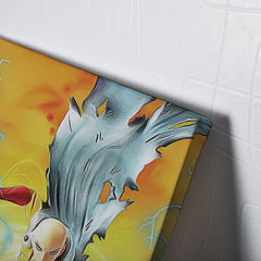Trippy Power Saitama One Punch Man Canvas Print Wall Art - Nysekai