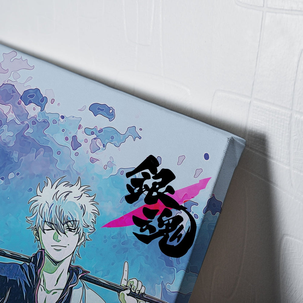 Trippy Sakata Gintoki Gintama Canvas Print Wall Art - Nysekai