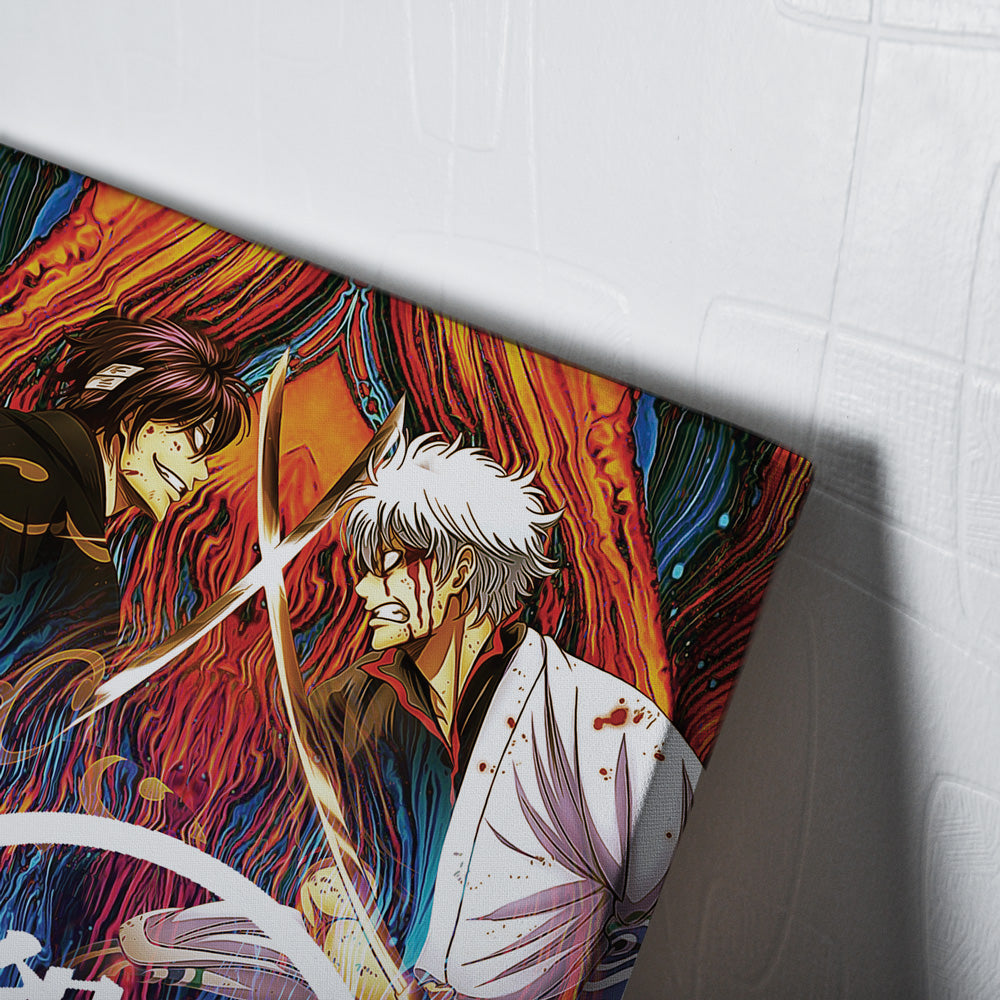 Trippy Shinsuke vs Gintoki Gintama Canvas Print Wall Art - Nysekai