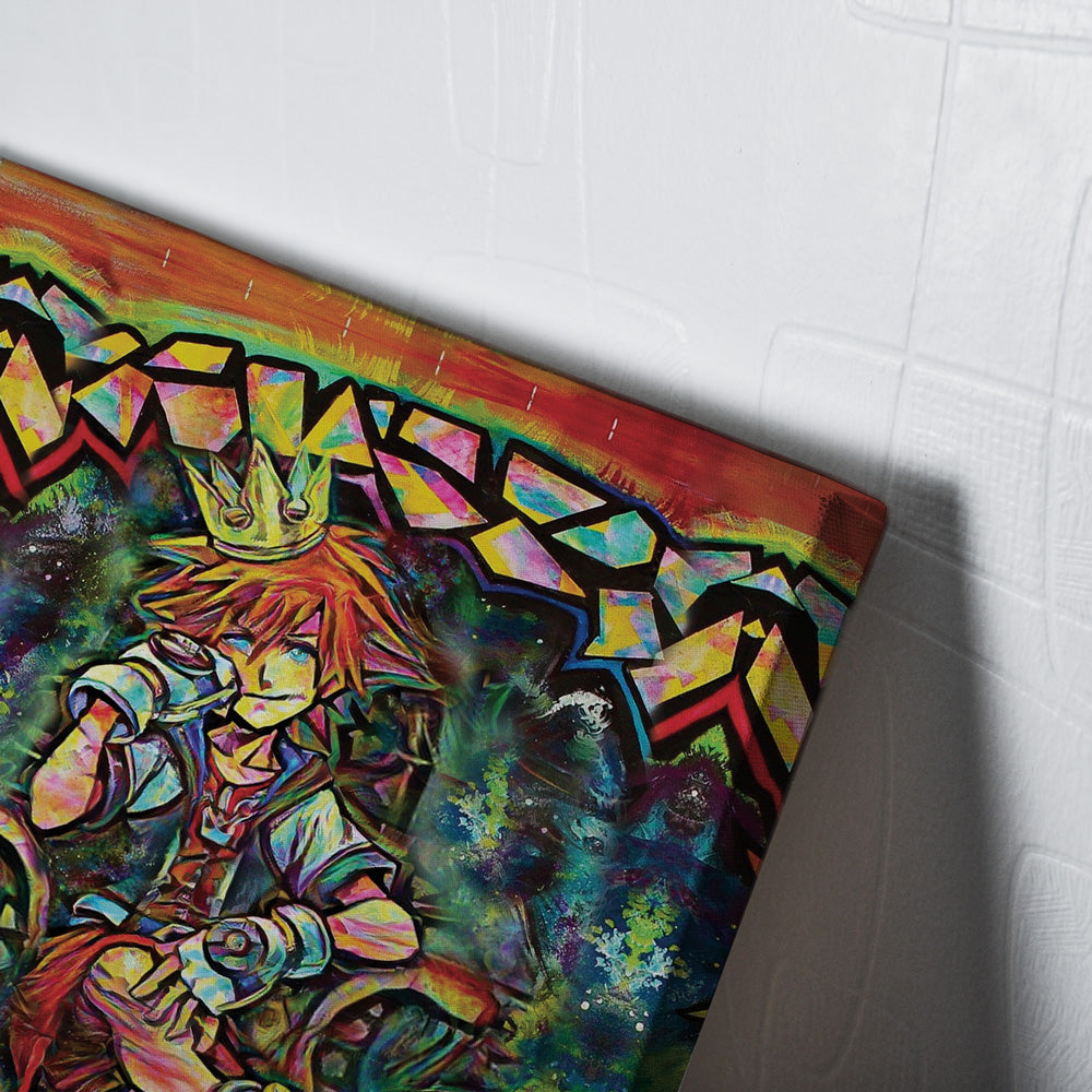 Trippy Sora Kingdom Hearts Canvas Print Wall Art - Nysekai