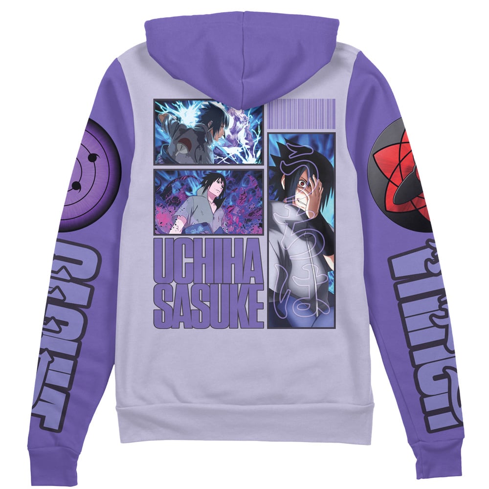 Uchiha Sasuke Naruto Shippuden Streetwear Zip Hoodie Jacket