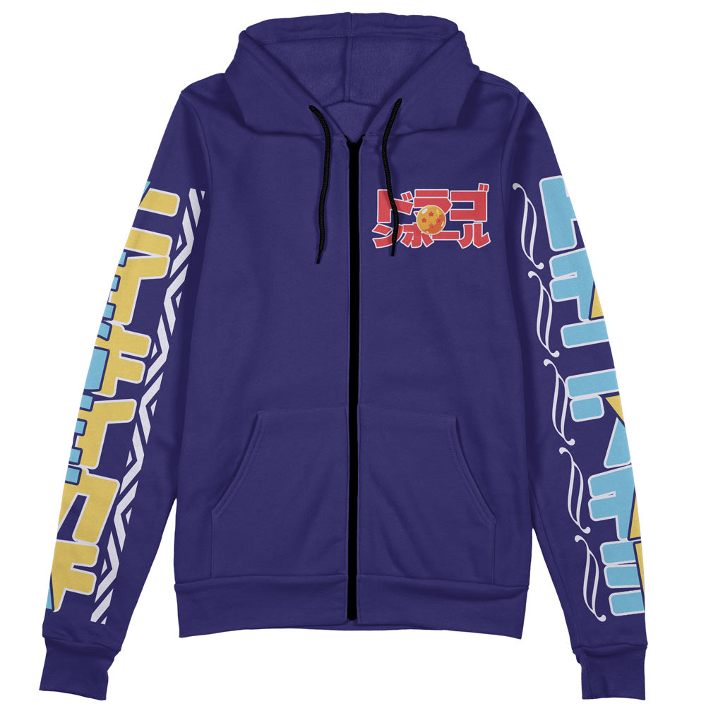 Vegeta V2 Dragon Ball Z Streetwear Zip Hoodie Jacket