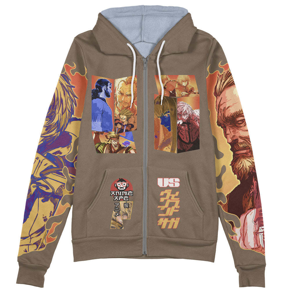 War Arc Vinland Saga Streetwear Zip Hoodie Jacket