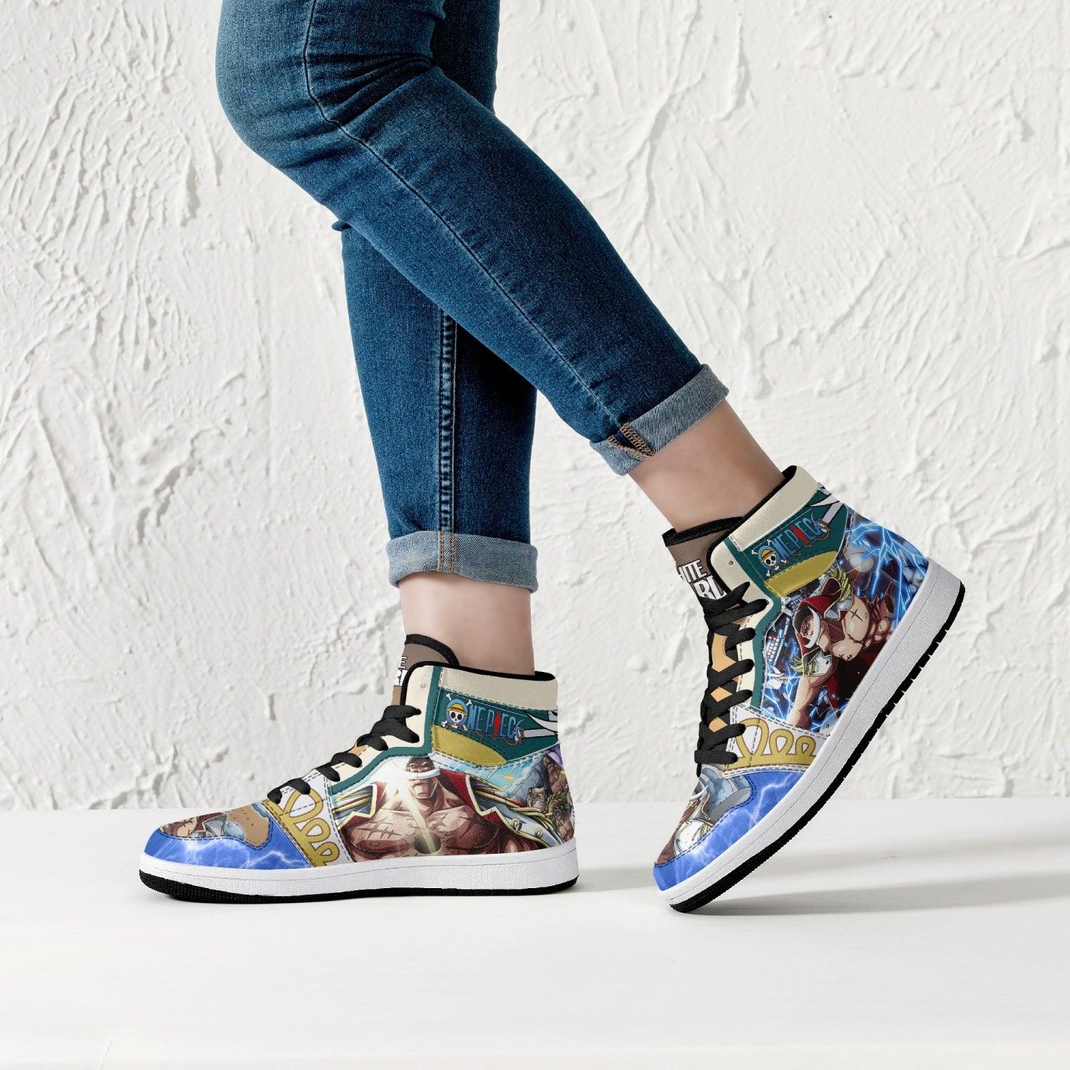 Whitebeard Marineford One Piece Mid 1 Basketball Shoes